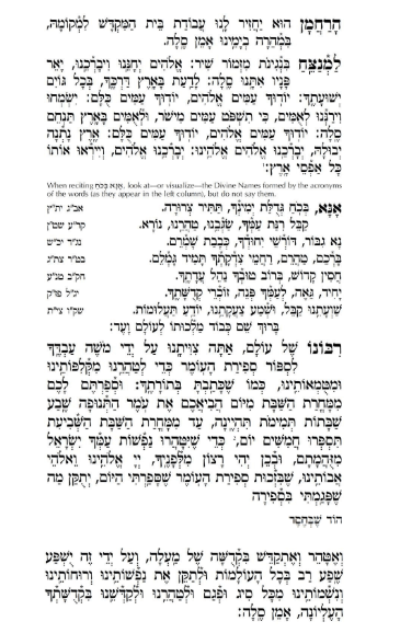 Plegaria para decirse antes de la cuenta del Omer.